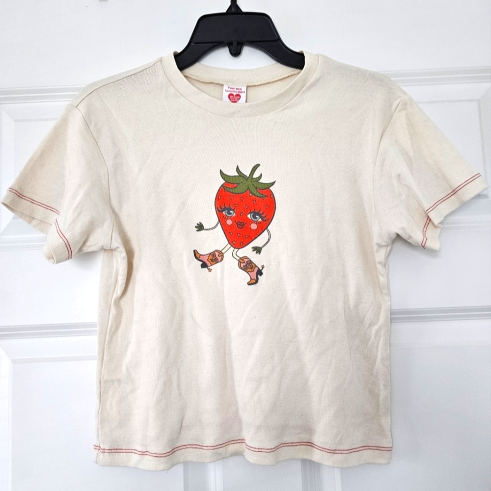 NWOT Fruit Face Strawberry Tee